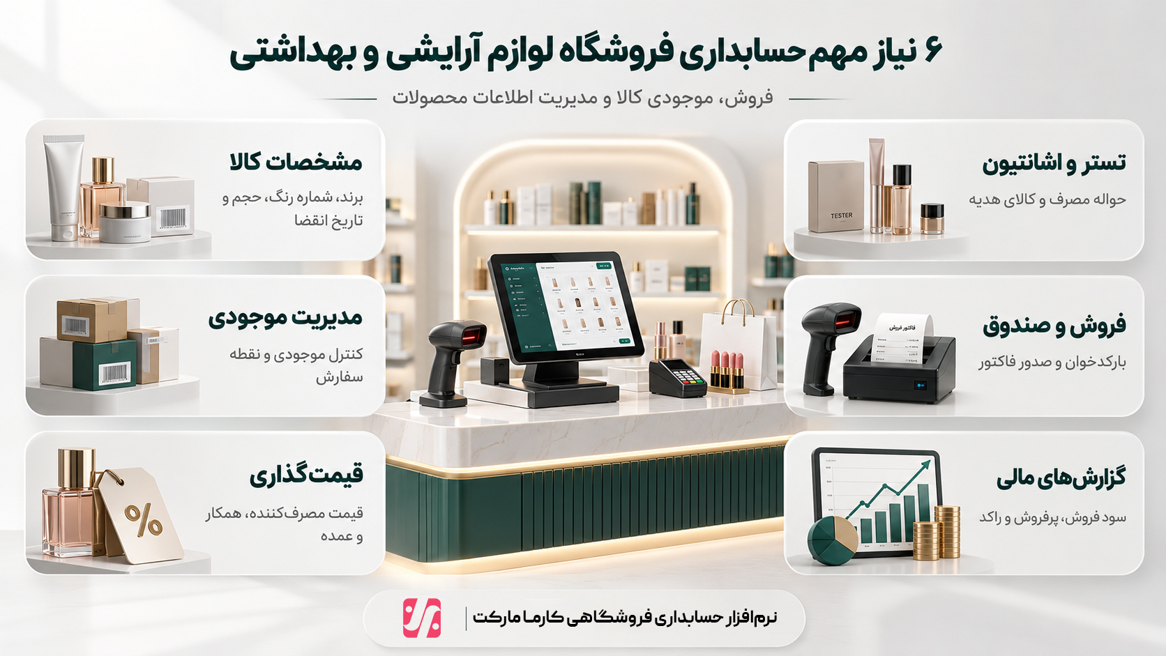 راهنمای حسابداری فروشگاه آرایشی بهداشتی